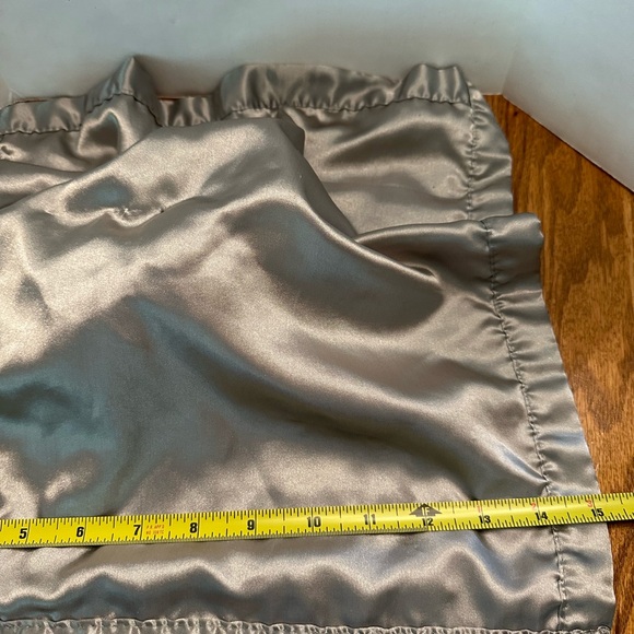 Gray Elephant Lovey Stuffed Animal Security Blanket Satin Binding and Back - Picture 3 of 3